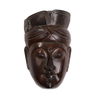 Hand Carved Wood Mask of Chinese Emperor - Chinese Emperor | NOVICA