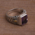 Amethyst and gold accent single stone ring, 'Purple Extravaganza' - Amethyst Gold Accent and Sterling Silver Single Stone Ring (image 2d) thumbail