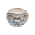 Gold accented blue topaz cocktail ring, 'Ornate Majesty' - Handmade Sterling Silver and Blue Topaz Single Stone RIng (image 2f) thumbail