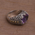 Gold accented amethyst cocktail ring, 'Ornate Majesty' - Amethyst Gold Accent and Sterling Silver Single Stone Ring (image 2c) thumbail