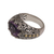 Gold accented amethyst cocktail ring, 'Ornate Majesty' - Amethyst Gold Accent and Sterling Silver Single Stone Ring (image 2e) thumbail