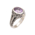 Amethyst and gold accent single stone ring, 'Princess of Vines' - Amethyst Gold Accent and Sterling Silver Single Stone Ring thumbail