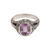 Amethyst and gold accent single stone ring, 'Princess of Vines' - Amethyst Gold Accent and Sterling Silver Single Stone Ring (image 2e) thumbail
