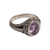 Amethyst and gold accent single stone ring, 'Princess of Vines' - Amethyst Gold Accent and Sterling Silver Single Stone Ring (image 2f) thumbail