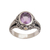 Amethyst and gold accent single stone ring, 'Princess of Vines' - Amethyst Gold Accent and Sterling Silver Single Stone Ring (image 2g) thumbail