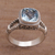 Blue topaz single stone ring, 'Resplendent Gem' - Blue Topaz and Sterling Silver Single Stone Ring (image 2) thumbail