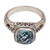 Blue topaz single stone ring, 'Resplendent Gem' - Blue Topaz and Sterling Silver Single Stone Ring (image 2d) thumbail