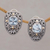 Blue topaz and gold accent drop earrings, 'Luxurious Swirls' - Blue Topaz Gold Accent and Sterling Silver Drop Earrings (image 2) thumbail