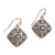 Gold accented blue topaz dangle earrings, 'Ketupat Blessing' - Gold Accent Blue Topaz Dangle Earrings from Bali thumbail