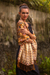 Batik silk shawl, 'Kawung Plains in Marigold' - Batik Silk Shawl with Kawung Motifs in Marigold from Bali (image 2b) thumbail