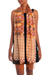 Batik silk shawl, 'Kawung Plains in Marigold' - Batik Silk Shawl with Kawung Motifs in Marigold from Bali (image 2c) thumbail