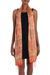 Batik silk shawl, 'Tangerine Sekar Jagad' - Batik Silk Shawl with Traditional Motifs in Tangerine (image 2b) thumbail
