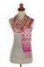 Batik silk scarf, 'Azalea Truntum' - Batik Silk Scarf with Truntum Motifs in Azalea from Bali
