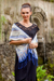 Batik silk scarf, 'Parang World in Indigo' - Batik Silk Scarf with Parang Motifs in Indigo from Bali (image 2) thumbail