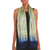 Batik silk scarf, 'Parang Majesty' - Batik Silk Scarf with Parang Motifs in Chartreuse from Bali thumbail