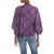 Rayon batik kimono jacket, 'Lavish Garden in Boysenberry' - Purple Batik Short Rayon Kimono Jacket
