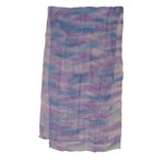 Hand-painted silk shawl, 'Mystifying Beauty' - Hand-Painted Silk Shawl in Amethyst and Teal from India