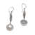 Cultured pearl dangle earrings, 'Lovely Legacy' - Sterling Silver and Cultured Mabe Pearl Dangle Earrings (image 2e) thumbail