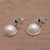 Cultured mabe pearl dangle earrings, 'White Morning' - Cultured Mabe Pearl Dangle Earrings from Bali (image 2c) thumbail