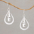 Sterling silver dangle earrings, 'Droplet Ribbons' - Polished Sterling Silver Drop-Shaped Earrings from Bali