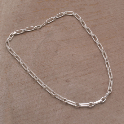 Halskette aus Sterlingsilber - Sterlingsilber-Kabelkette aus Bali