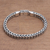 Sterling silver chain bracelet, 'Shining Naga' - Sterling Silver Naga Chain Bracelet from Bali thumbail