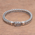 Sterling silver chain bracelet, 'Shining Naga' - Sterling Silver Naga Chain Bracelet from Bali (image 2b) thumbail