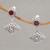 Garnet dangle earrings, 'Diamond Dew' - Garnet Dangle Earrings with Diamond Shapes from Bali (image 2) thumbail