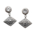 Blue topaz dangle earrings, 'Diamond Dew' - Blue Topaz Dangle Earrings with Diamond Shapes from Bali thumbail