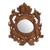 Wood wall mirror, 'Shiva's Reflection' - Light Brown Suar Wood Shiva Mirror from Indonesia (image 2d) thumbail