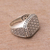Sterling silver signet ring, 'Woven Basket' - Weave Motif Sterling Silver Signet Ring from Bali (image 2) thumbail