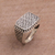 Sterling silver signet ring, 'Woven Basket' - Weave Motif Sterling Silver Signet Ring from Bali (image 2c) thumbail