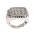 Sterling silver signet ring, 'Woven Basket' - Weave Motif Sterling Silver Signet Ring from Bali (image 2d) thumbail