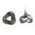 Sterling silver button earrings, 'Infinite Songket' - Cultural Sterling Silver Button Earrings from Bali (image 2e) thumbail