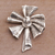Sterling silver brooch, 'Songket Windmill' - Sterling Silver Songket Cloth Brooch from Bali thumbail