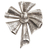 Sterling silver brooch, 'Songket Windmill' - Sterling Silver Songket Cloth Brooch from Bali thumbail