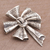 Sterling silver brooch, 'Songket Windmill' - Sterling Silver Songket Cloth Brooch from Bali (image 2c) thumbail
