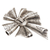 Sterling silver brooch, 'Songket Windmill' - Sterling Silver Songket Cloth Brooch from Bali (image 2d) thumbail