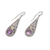 Gold-accented amethyst dangle earrings, 'Monarch Drops' - Gold-accented Amethyst Butterfly Earrings from Bali (image 2d) thumbail