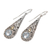 Gold accented blue topaz dangle earrings, 'Monarch Drops' - Gold Accent Blue Topaz Butterfly Earrings from Bali (image 2d) thumbail
