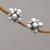 Sterling silver stud earrings, 'Jasmine Shine' - Sterling Silver Jasmine Flowers Stud Earrings from Bali (image 2) thumbail