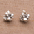 Sterling silver stud earrings, 'Jasmine Shine' - Sterling Silver Jasmine Flowers Stud Earrings from Bali (image 2b) thumbail