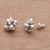 Sterling silver stud earrings, 'Jasmine Shine' - Sterling Silver Jasmine Flowers Stud Earrings from Bali (image 2c) thumbail