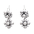 Sterling silver dangle earrings, 'Jasmine Shine' - Sterling Silver Jasmine Flowers Dangle Earrings from Bali thumbail