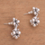 Sterling silver dangle earrings, 'Jasmine Shine' - Sterling Silver Jasmine Flowers Dangle Earrings from Bali (image 2b) thumbail