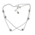 Sterling silver station necklace, 'Jasmine Shine' - Sterling Silver Jasmine Flowers Station Necklace from Bali thumbail