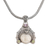 Multi-gemstone pendant necklace, 'Wayan Crown' - Multi-Gemstone Face-Shaped Pendant Necklace from Bali