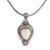 Multi-gemstone pendant necklace, 'Sukawati King' - Multi-Gem Silver Face-Shaped Pendant Necklace from Bali thumbail