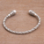 Cultured pearl cuff bracelet, 'Jepun Seeds in White' - White Cultured Pearl Cuff Bracelet from Bali (image 2b) thumbail