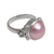 Cultured pearl cocktail ring, 'Jepun Joy' - Floral Pink Cultured Pearl Cocktail Ring from Bali (image 2g) thumbail